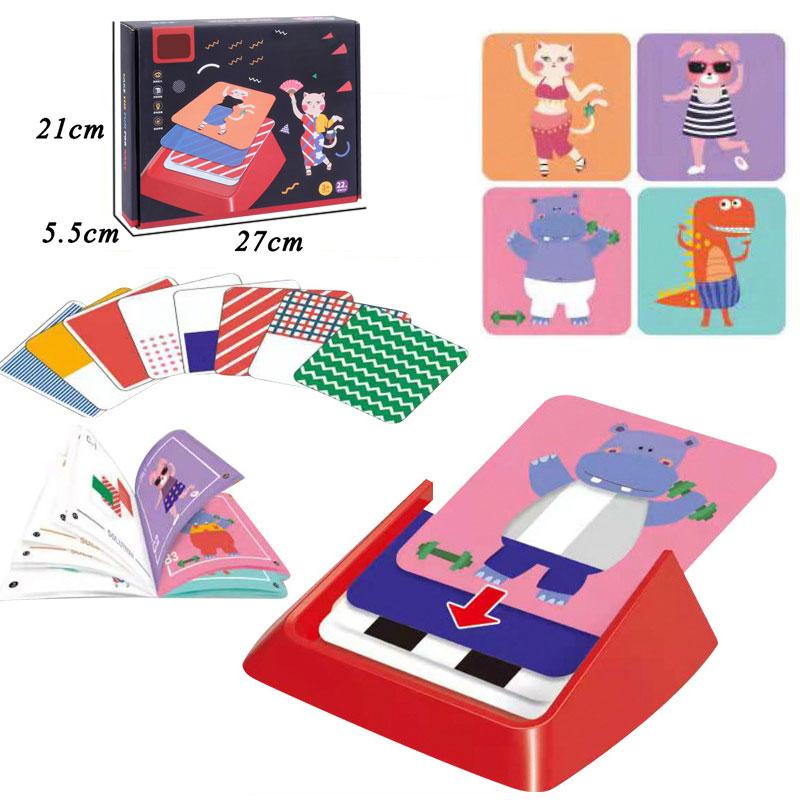 Детская настольная игра на логическое мышление Монтессори Веселая одевалка Подбор цветов Обучение Сенсорная тренировка мышления Развивающие игрушки