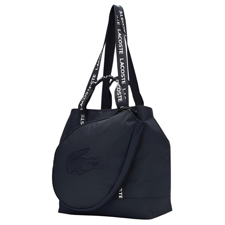Lacoste Fashion Versatile Crocodile Pattern Polyester Shoulder Tote Bag Unisex bags Navy-Blue NU5195NZ-L24
