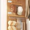 8/12 Hooks Retractable Wood Clothes Hanger Multi-functional Bra Storage Hanger Wall-mounted Wardrobe Hanger Clothes Organizer
