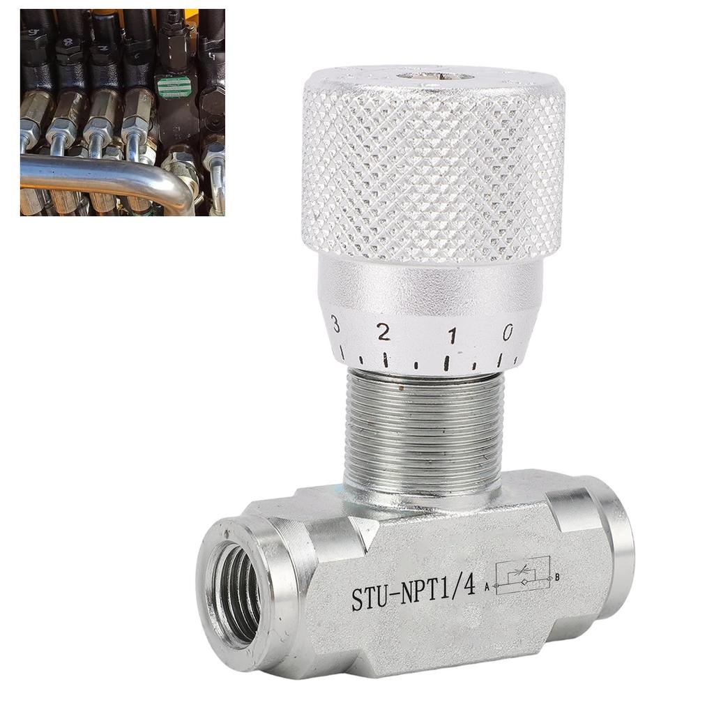 Hydraulic Flow Control Valve 1/4 Inch 5800PSI Alloy Steel Throttle Check Valve for Hydraulic Oil Gas