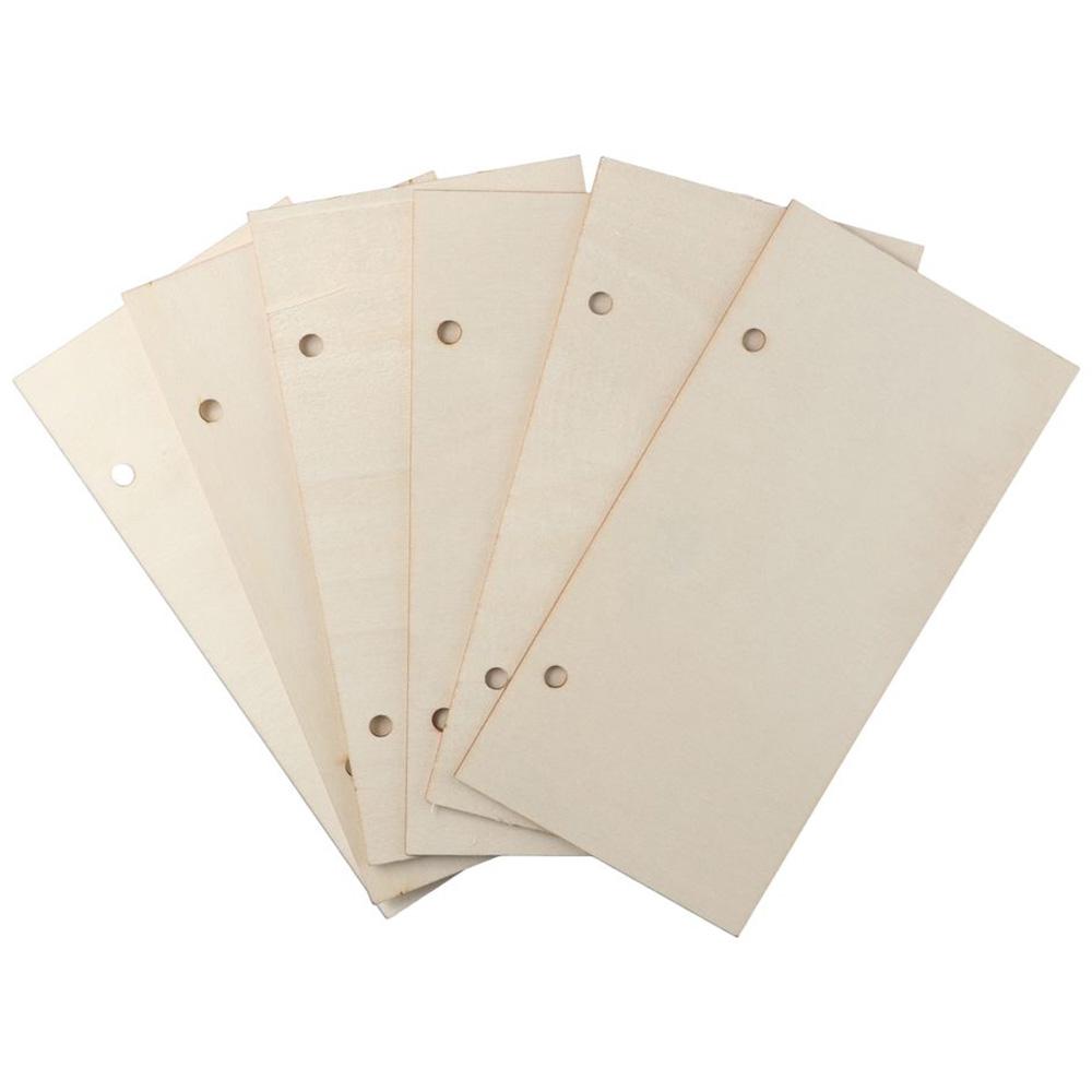 6Pcs 3.94x7.87 Inch Unfinished Wood Sign Wood with Rope Vintage DIY Craft Project Wood Sign  Door