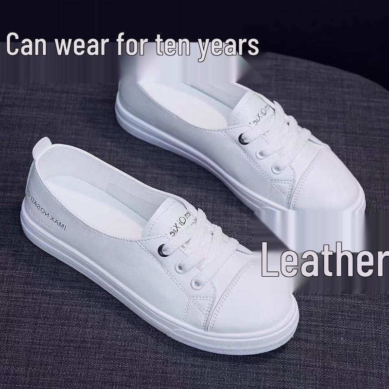 Летние женские универсальные белые слипоны 2025 года - Тонкие, неглубокие, стильные и удобные.