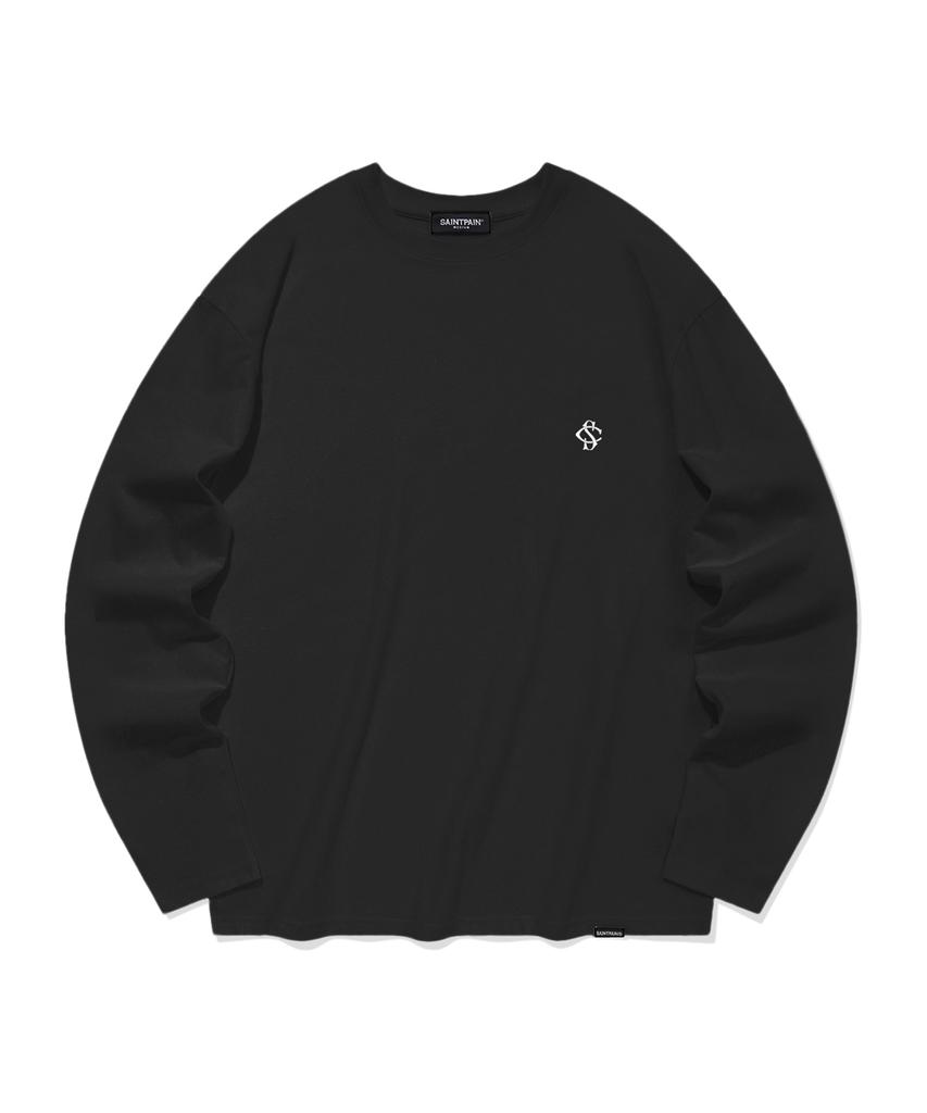 SAINTPAIN Sp Signature Logo Long Sleeve T-Shirt - Black