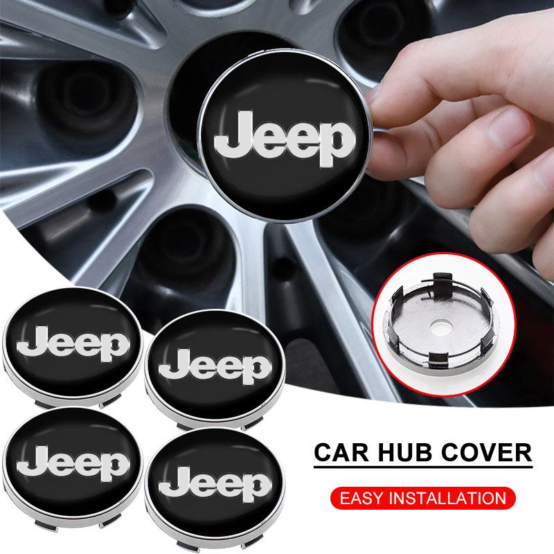 Car Rim Cover Decal Tire Wheel Center Hub Cap Sticker Emblem Decal For Jeep Grand Cherokee WK2 2011-2019 Wrangler YJ TJ JK JL ALU1