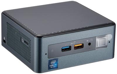 Мини-ПК Intel NUC L10 Bean Canyon i7-8559U с Optane 32 ГБ, BOXNUC8I7BEHGA, 8 ГБ ОЗУ, 2 ТБ HDD и Windows 10 Домашняя, Полностью собранный