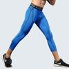 Men Cropped Trousers Running Leggings Fitness Cycling Training Joggers Home Gym Compression Tights 3/4 Short Pants
