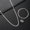 3pcs Fashion Hip Hop Stainless Steel Jewelry Set Men's Minimalist Necklace Bracelet Ring Set Perfect Gift for Hip Hop Fans 2026