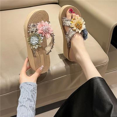 Модные женские тапочки, детские шлепанцы, сандалии с цветами на пляже, женская обувь, распродажа, лучшие модели, нормальный уникальный новый стиль, коллекция
