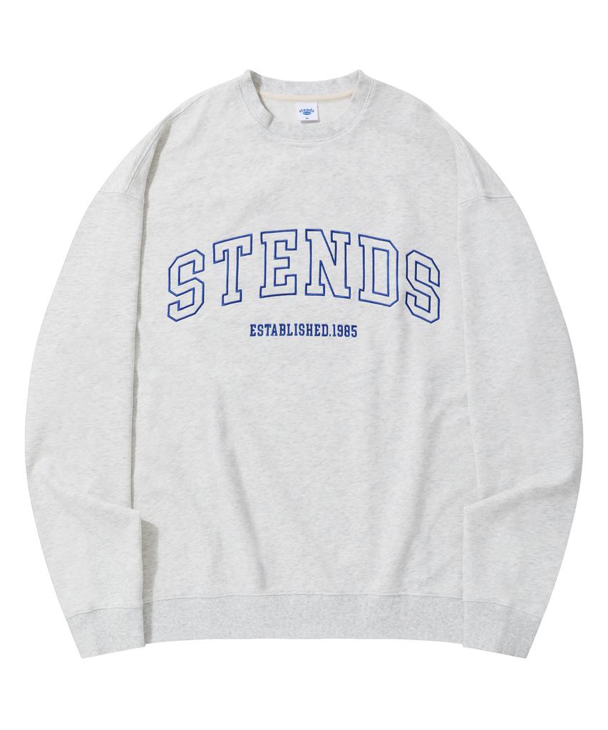 STENDS [M~4XL] Оригинальная футболка с логотипом Stroke, с круглым вырезом_Меланжевый серый