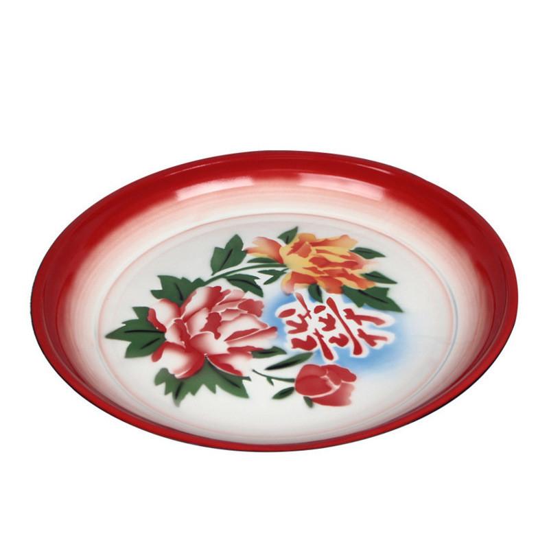 Фруктовые тарелки 30/36/40 см, старинный китайский аристократический чайный поднос, домашний поднос для фруктов, эмалированный поднос из нержавеющей стали ручной работы