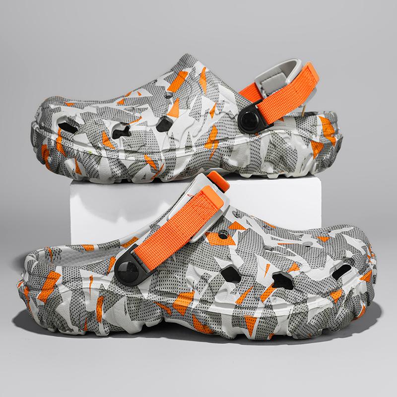 Модные летние мужские сандалии 47 размера, легкие мужские повседневные туфли из ЭВА, туфли-сабо для дома, сада, отдыха на природе, мужские пляжные тапочки на плоской подошве