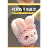 Children S Cute Rabbit Warm Plush Closed Toe Slippers For Home