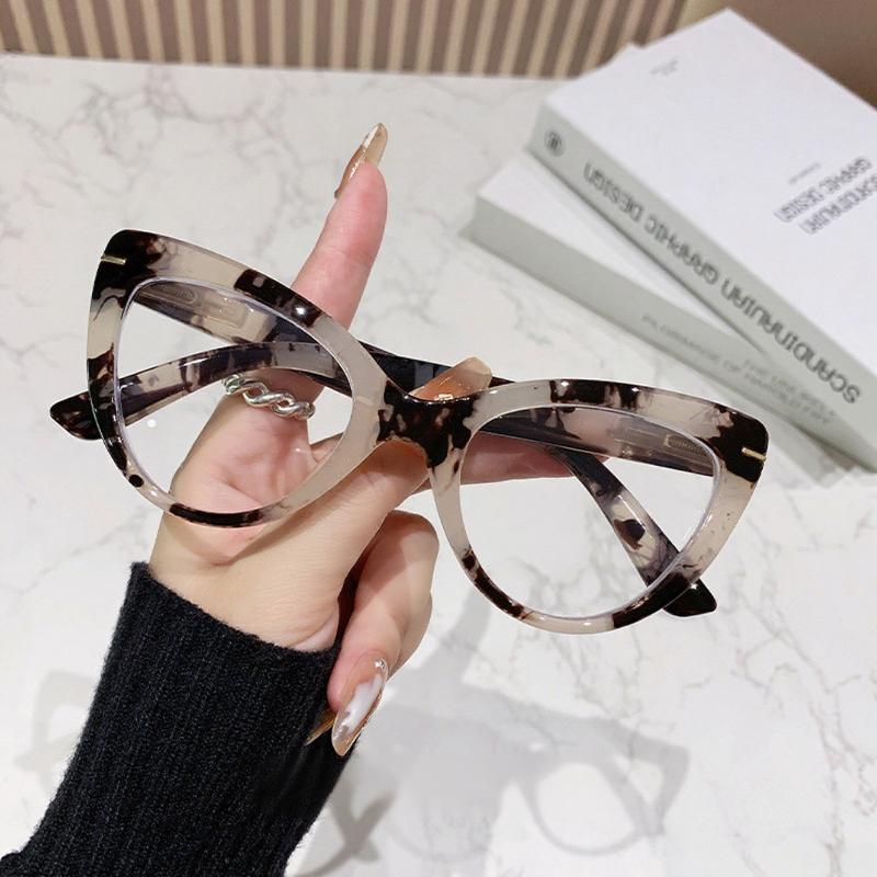 Новые Модные Женские Очки для Чтения Cat Eye с Большой Оправой HD, Сверхлегкие Нейтральные Высококачественные Очки с Защитой от Синего Света
