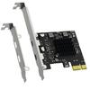 GLOTRENDS U3142CX1 10Gb USB Gen2 To PCIE X1 Expansion Card with ASM 3142 Regular and Low Profile Bracket 2-Port 3.1 Type-C Chip,