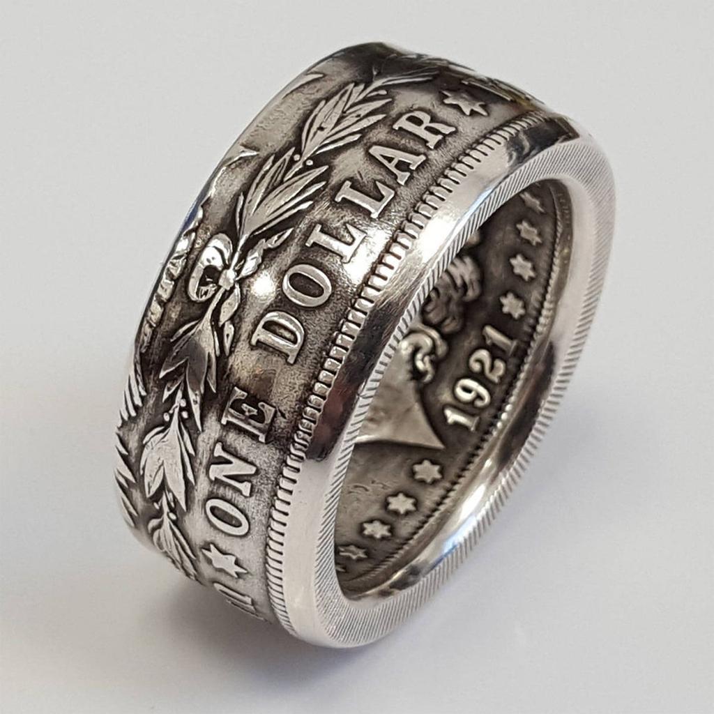 1921 Classic  Coin Ring,Personalized Creative Numeric Letter Alloy Ring KTY