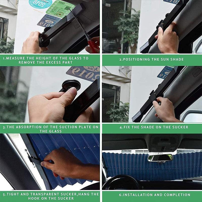 46/65 см выдвижной солнцезащитный козырек автомобиля внедорожник грузовик лобовое стекло солнцезащитный козырек заднее окно солнцезащитный козырек УФ-защита занавеска
