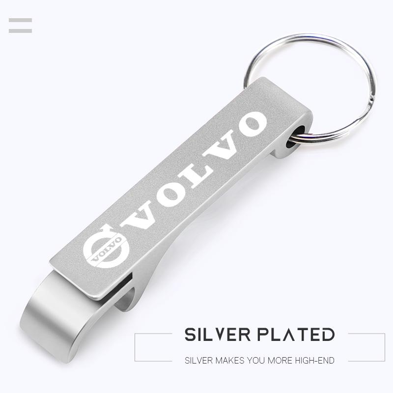 1Pcs Portable Beer Bottle Opener Key Chain Accessories For Volvo XC90 V90 V60 XC60 V40 S80 S60 S90 C40 XC40 V70 XC70 C30 C70