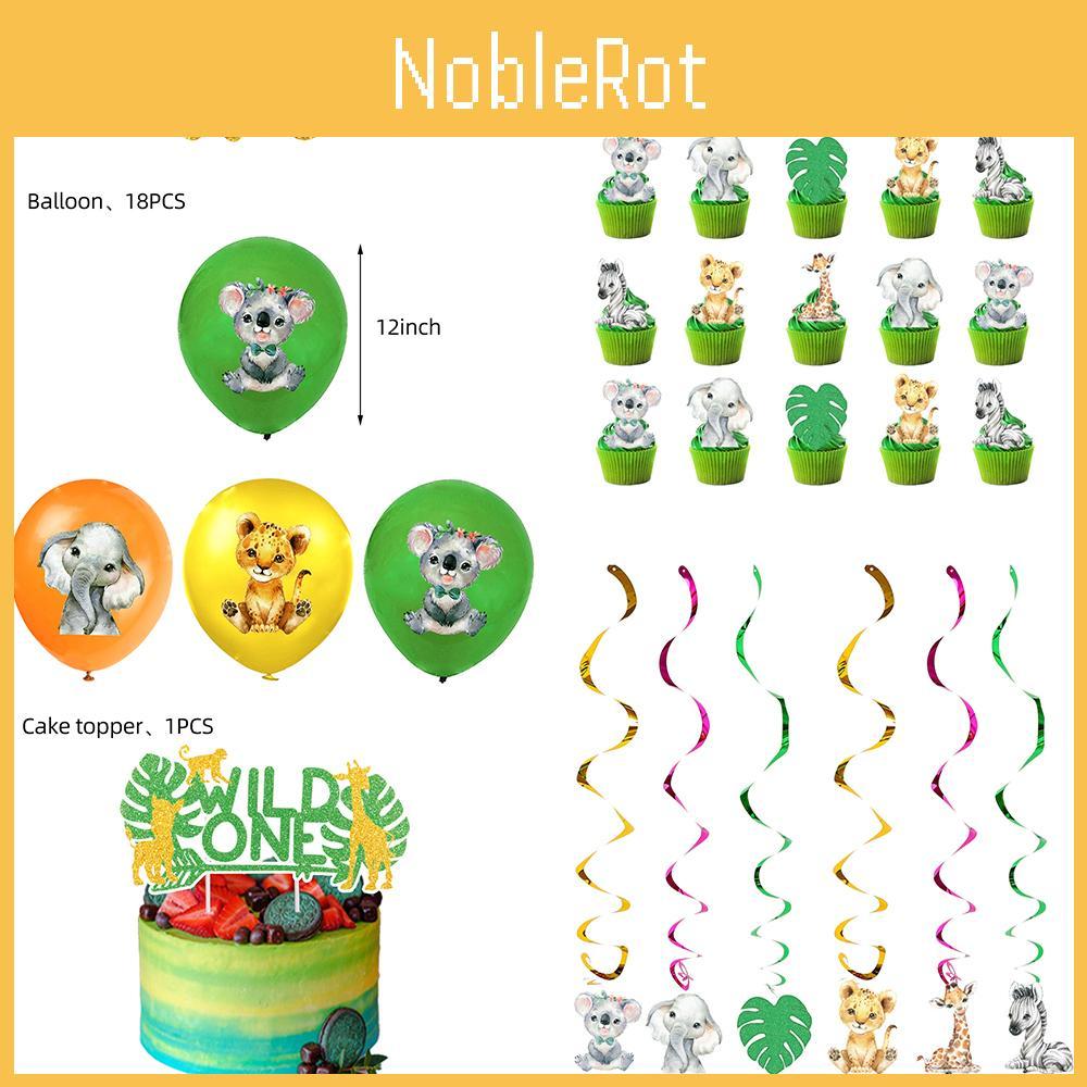 Make Your Party Shine With These Green Themed Forest Animal Wild One Decorations