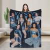 Члены Katseye K-pop Флисовые одеяла Крутое креативное плед для дивана кровати гостиной 125*100 см Одеяло