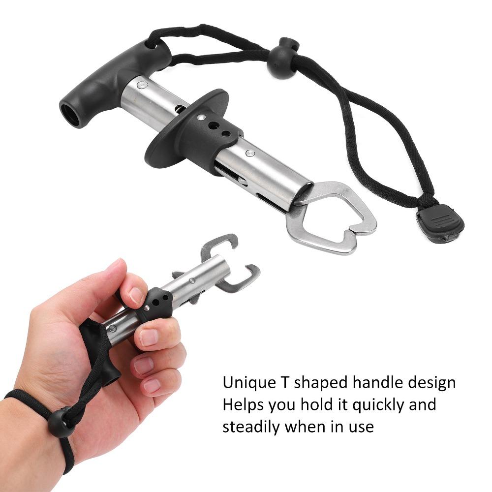 2PCS Heavy-Duty Fish Grip Stainless Steel Fish Clamp Portable Fishing Gripper Saltwater Use