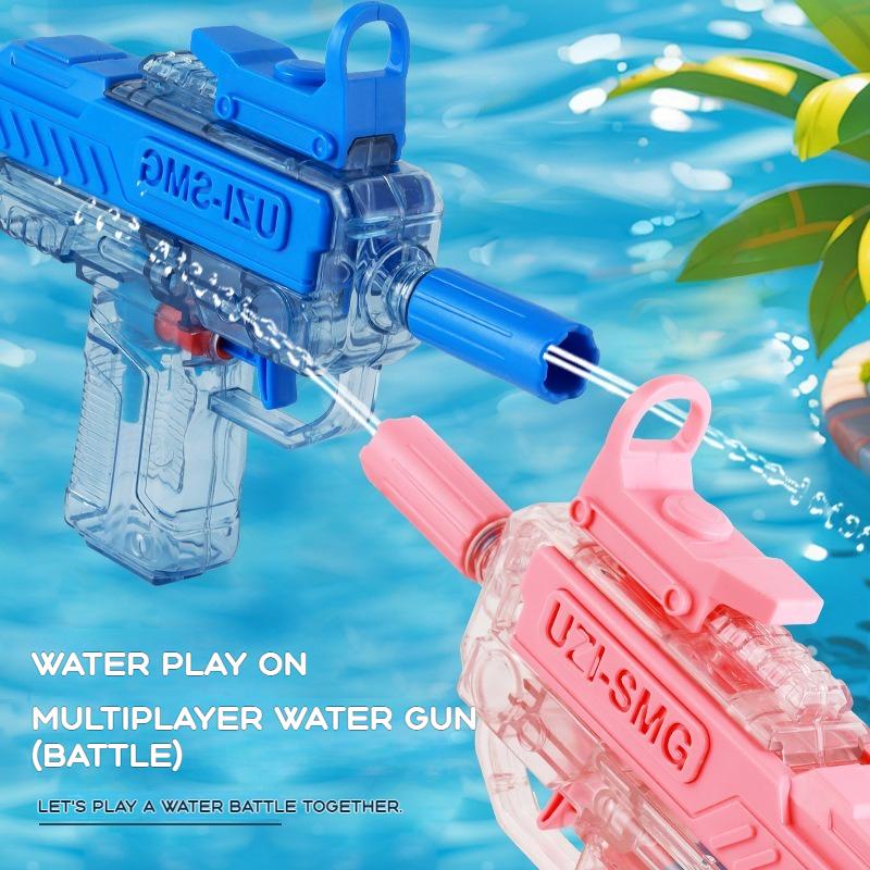Летний водяной пистолет UZI, неэлектрический, высокое давление, полностью автоматический, для игры на пляже, для детей и взрослых, подарок на день рождения