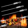 Stainless Steel Kabob Skewers with Slider Lock for Grilling Durable Rust-Proof BBQ Skewers