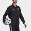 adidas Mufc Trv Coach Logo Zipper lapel Soccer/Football Jacket Black Men's GR3911