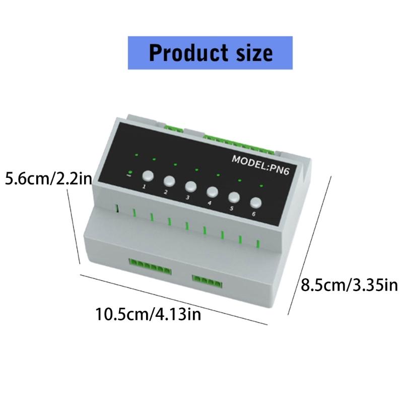 6 Channel 16A Relays Switches Module Remote Control Appliance Control Module Intelligent Home Networks Switches Module