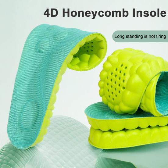 Yousheng Breathable Insoles Shock Absorption Fast Drying Shoe Inserts Running Sports Insoles Moisture Absorbing Running Orthopedic Care Insoles