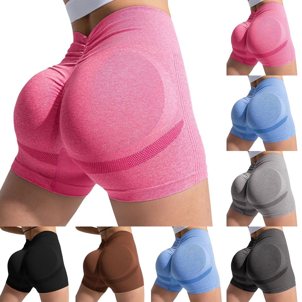 Women's High Waist Peach Lift Hip Sports Shorts Tight Yoga Shorts