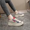 2025 New Model Shoes for Women Platform Adds Height Vulcanized Ladies Shoes Anti-slip Wear-resistant Leather Casual Sports Shoes
