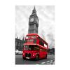 Современная башня здание Красный автобус любовник холст картина постер город настенное искусство печать декоративная картина современная гостиная домашний декор без рамы