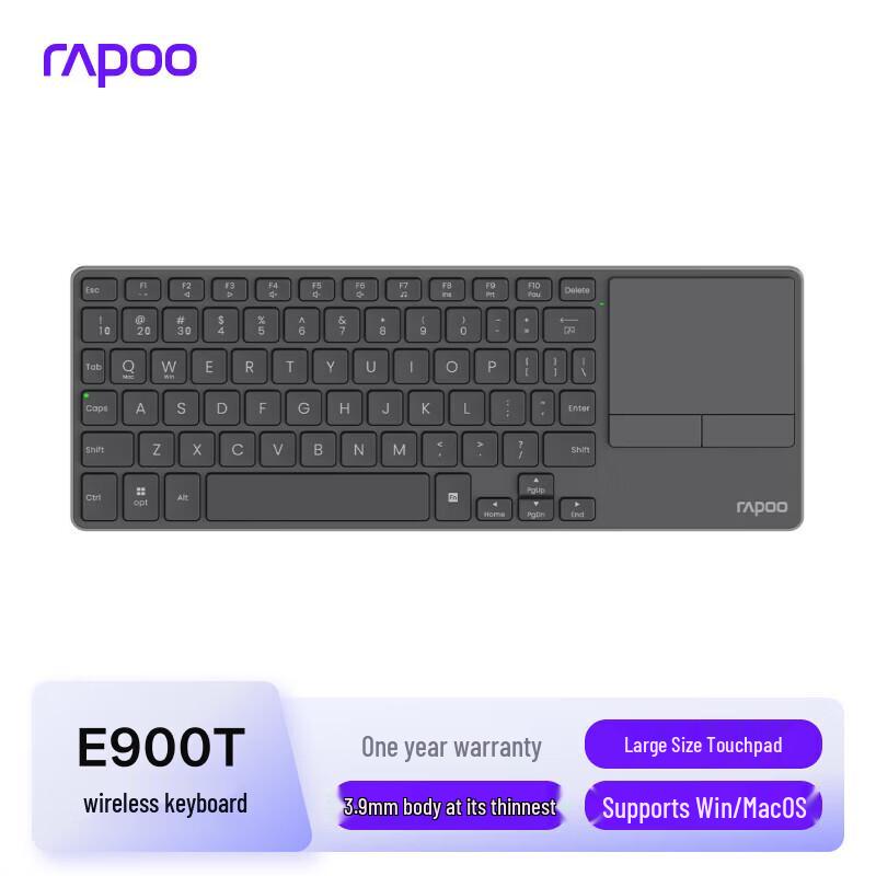 Беспроводная Bluetooth-клавиатура с тачпадом Rapoo E900T, мультирежимная
