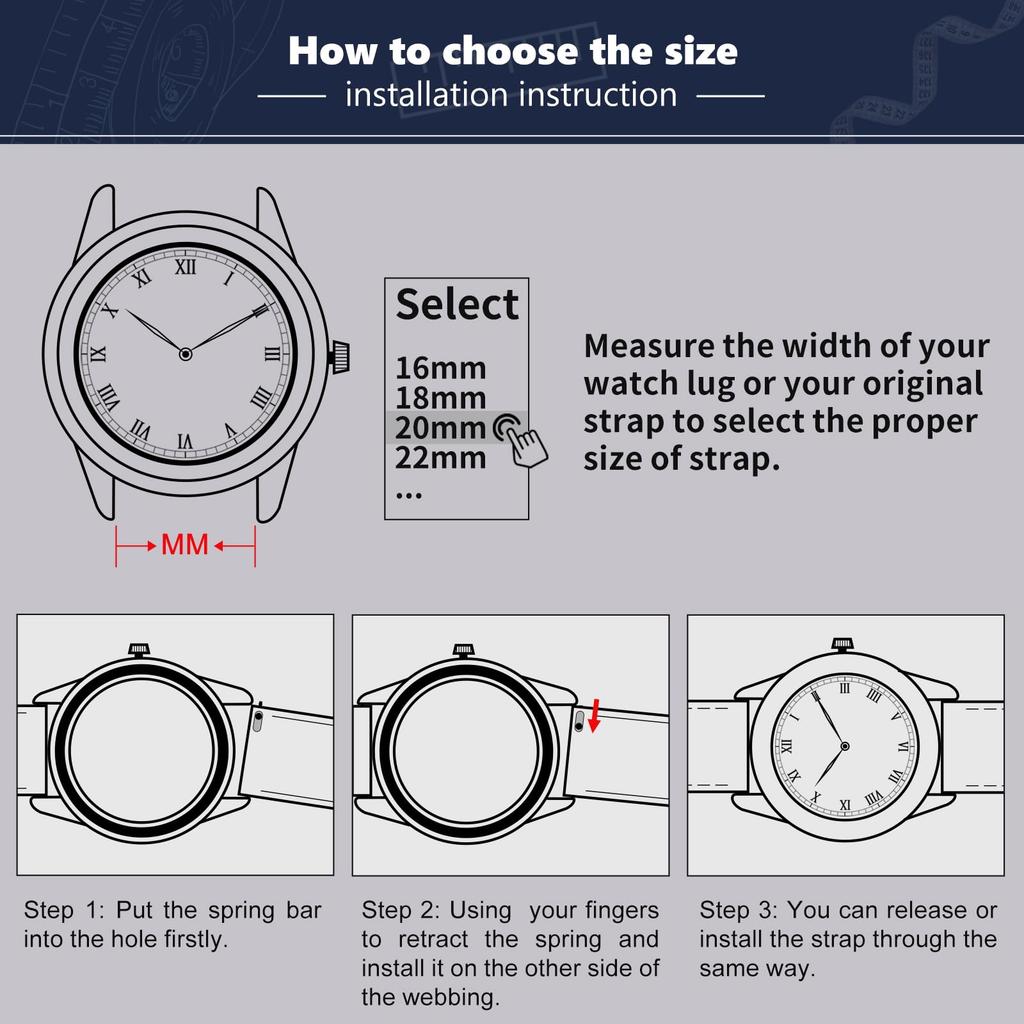 Кожаный ремешок для часов, ремешок из натуральной кожи, ручной работы, узор из крокодиловой кожи, сменный ремешок для часов, унисекс, быстросъемный, Watchist Classic