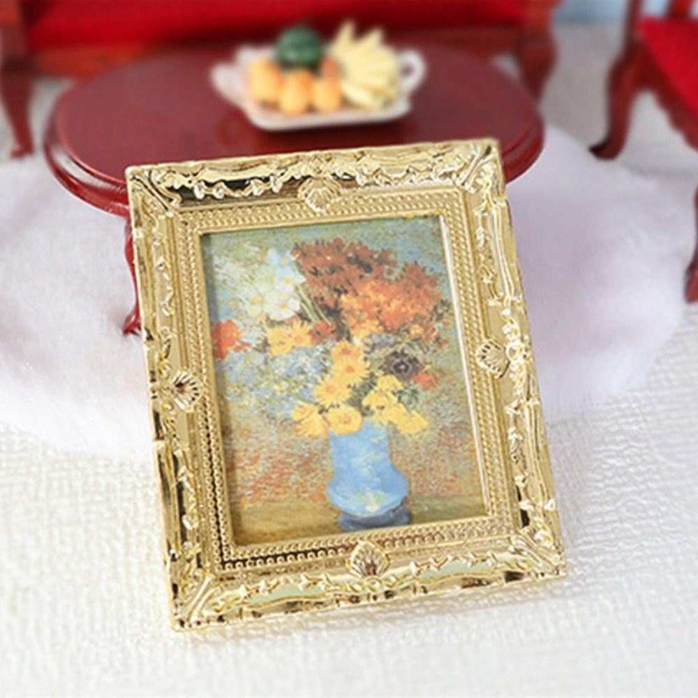 Миниатюрные аксессуары для кукольного домика, модель мебели, украшение для кукольного дома, фоторамка из смолы