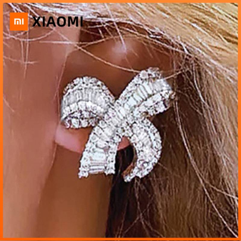 Xiaomi Huitan Bowknot Shaped Women Stud Earrings Inlaid Shining CZ Fashion Wedding Party Accessories Daily Versatile Elegant Jewelry