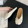 Fashion Fashion Butterfly-Knot Flats Slippers Women Mules Shoes Female Shallow Footwear Strange Toe Ladies Flats Slippers Shoes