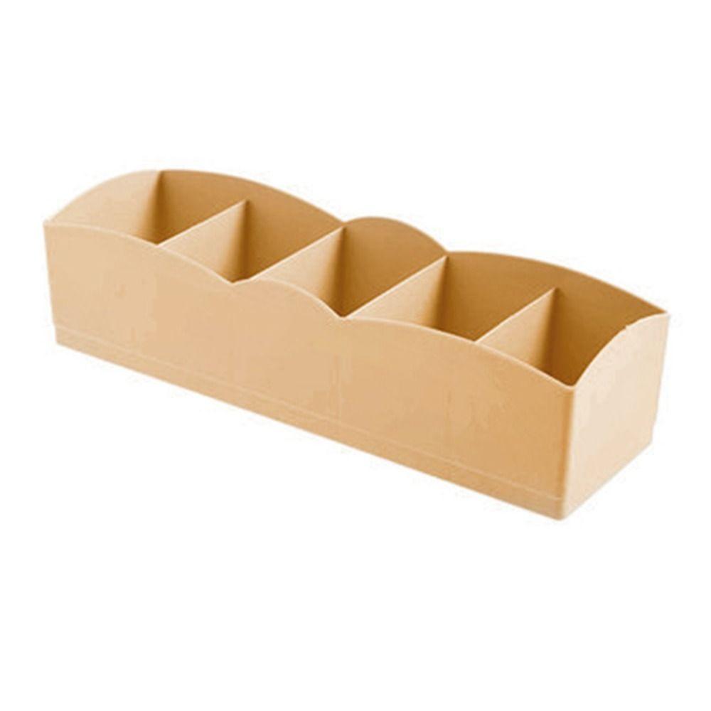 Коробка для хранения мелочей с пятью отделениями, контейнер для хранения, органайзер для нижнего белья и носков, разделитель для ящика