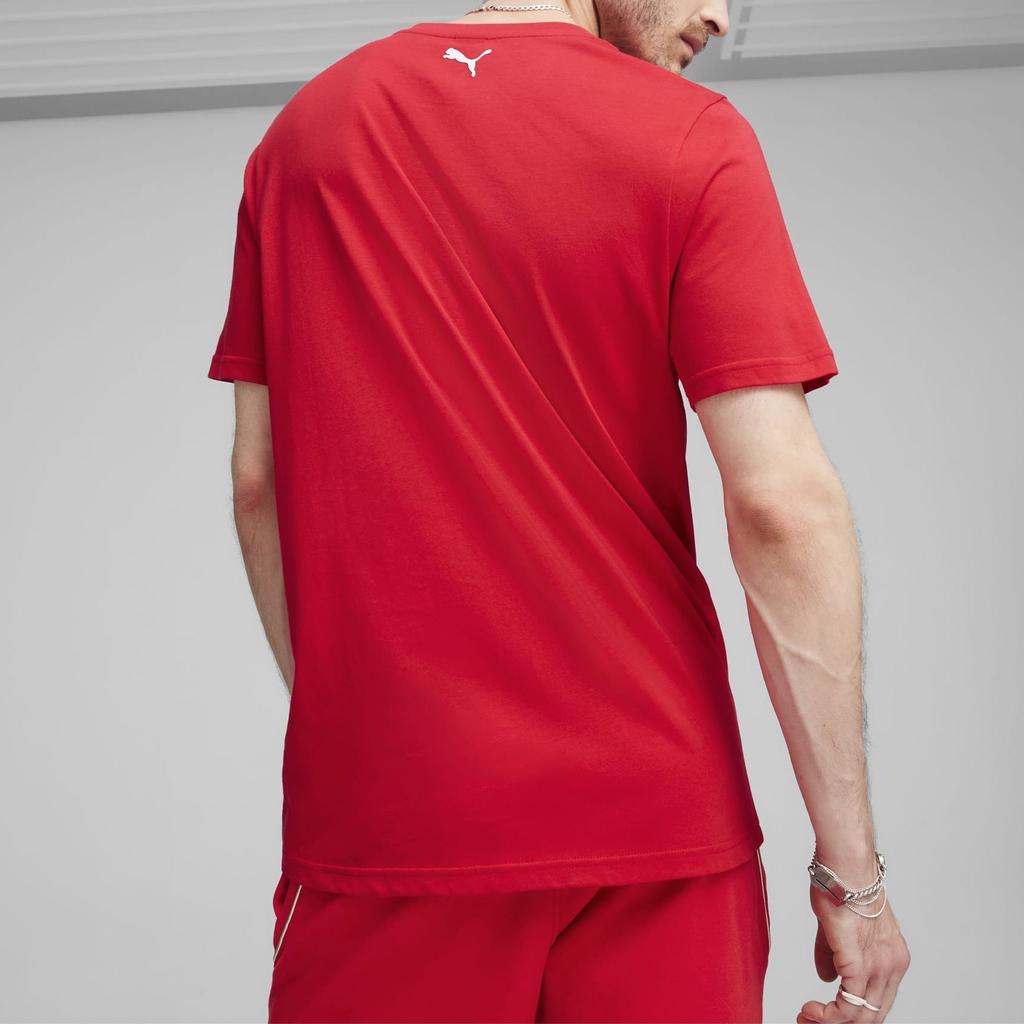 Puma Ferrari Logo Casual Crew Neck T-Shirt Men Tops Racing-Red 623805-02