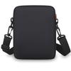 Durable Solid Men’s Crossbody Pack, Slim Lightweight Shoulder Bag with Contrast Orange Zip Decor and Patch