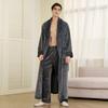 Men's Plush Fleece Robe Set Bathrobe Spa Robes With Pockets Soft Winter Shawl Collar Long Sleeve Robe Warm Pants Set for Men Fluffy Homewear Sleepwear