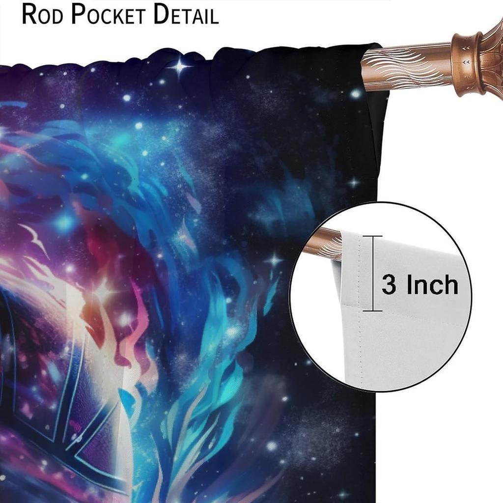 Osports Basketball Curtains For Teen Boys Abstract Outer Space Basketball Theme Kids Boys Bedroom Wall Decoration Basketball Decoration Cool 3d Ball