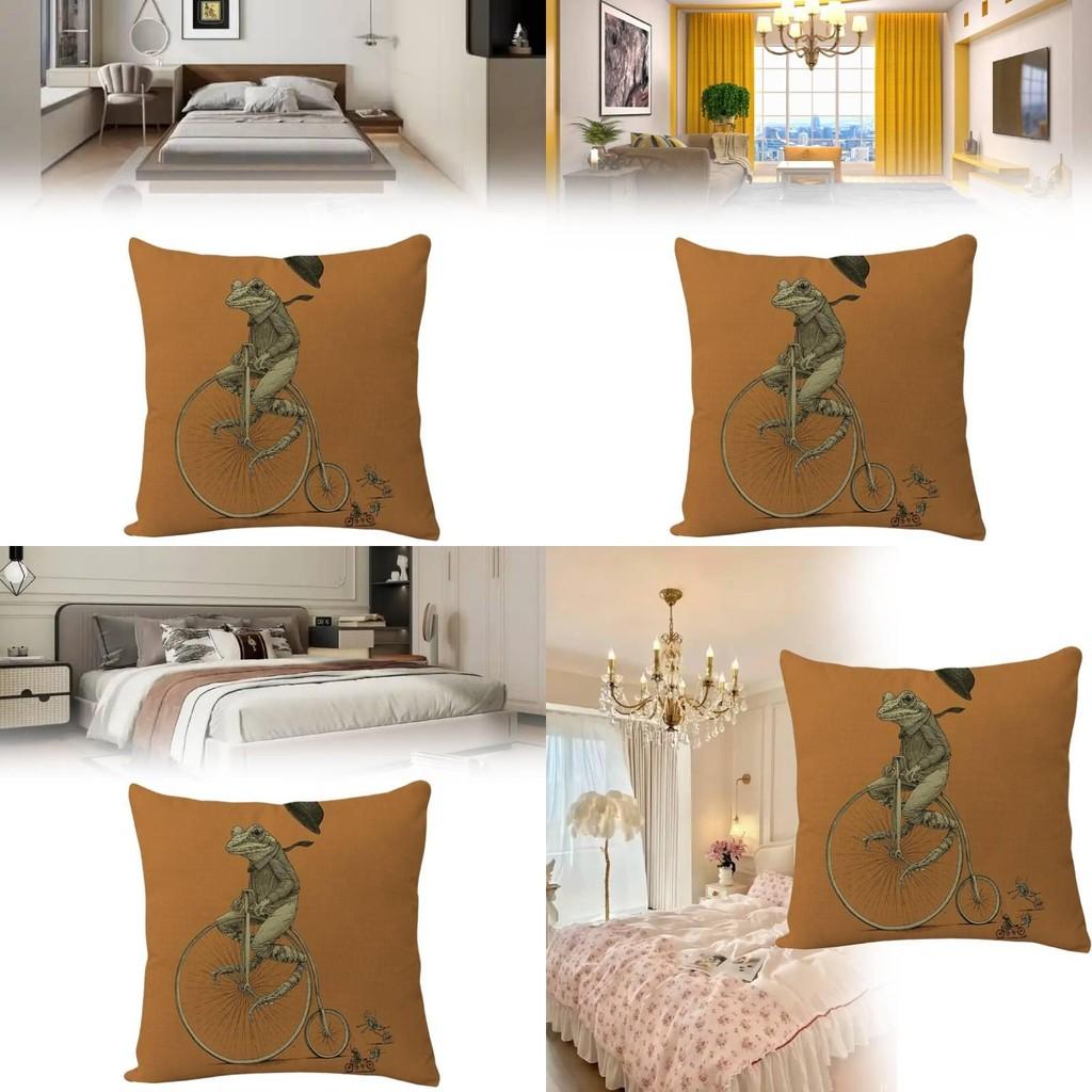 Животное Мультяшная Зебра Льняная Наволочка Для Дивана Декор 45х45см