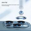 1Set For iPhone 14 Pro Max / 14 Plus Rear Camera Lens Metal Protector Ring Tempered Glass