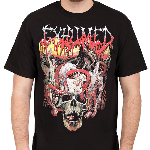 New Exhumed Band Graphic Cotton T-shirt Unisex Summer Short Sleeve Fashion Brand Tee Luxury Casual Vintage Retro Tops