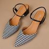 Женские летние цветные остроносые тапочки, новые бао-головы с одним словом, пряжка в стиле ретро после пустых сандалий двойного назначения