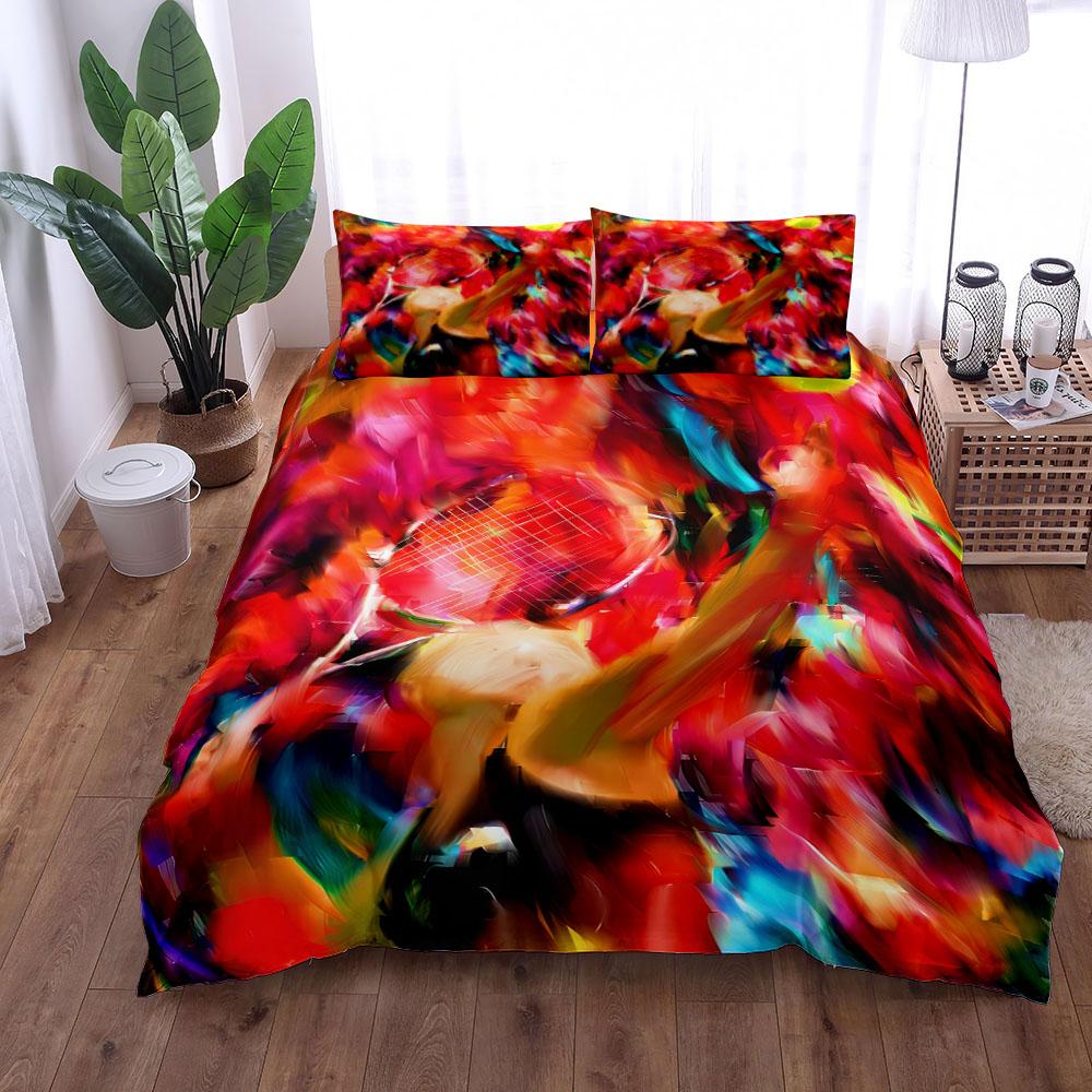 Теннис Спорт Страстный пододеяльник комплект King Queen Double Full Twin Single Size Комплект постельного белья