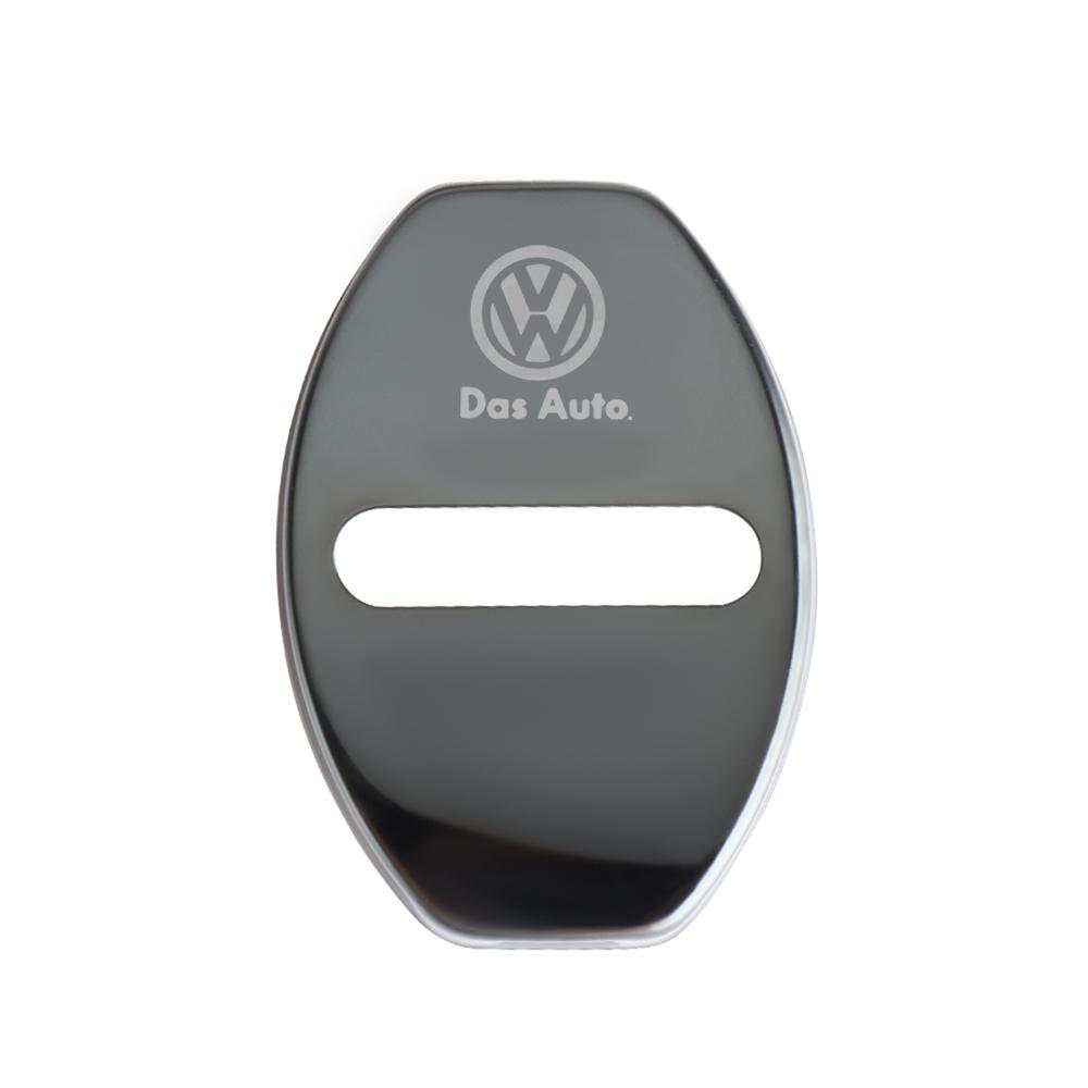 VW 4PCS Car Interior Door Lock Cover Stainless Steel Auto Door Latch Protective Stickers For Volkswagen VW GOLF Polo Beetle Tiguan EO1
