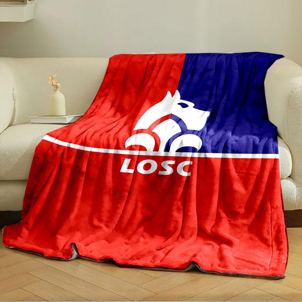 Dog Emblem Red Blue Blanket for all seasons blanket lunch break throw gift