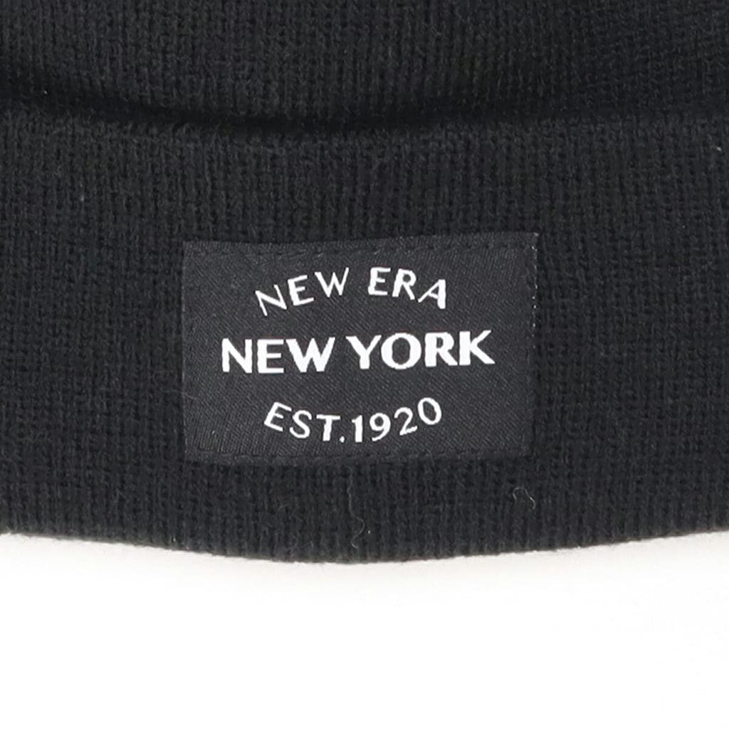 New Era FREE BASIC CUFF KNIT EST1920 BLK Knit Cap with Cuff Black Patch,